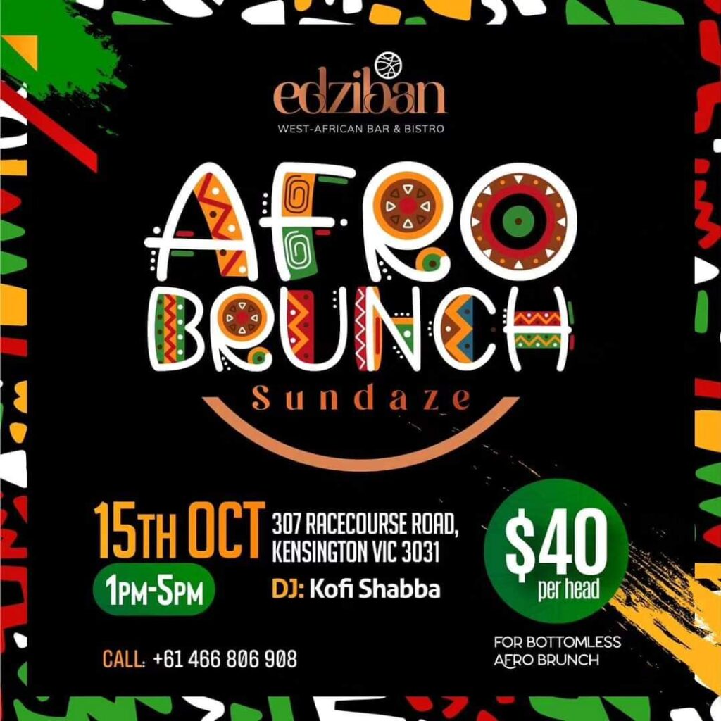 Afrobrunch Sundaze at Edziban West African Bar and Bistro